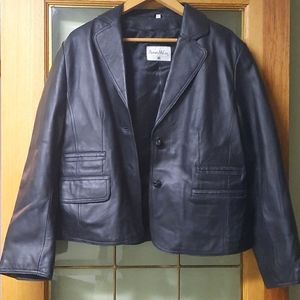 Pamela McCoy black leather jacket - Large